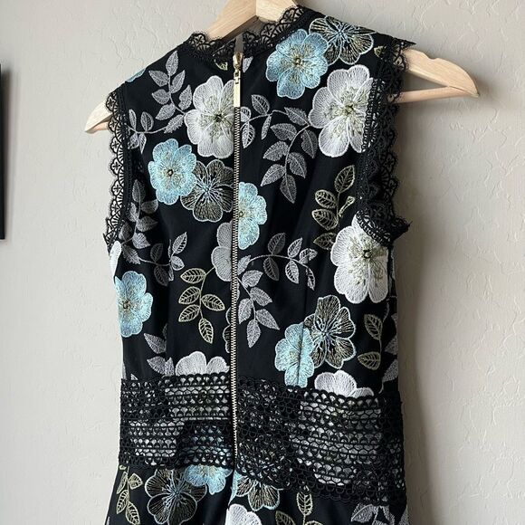 Bronx and Banco Black Floral Mini Dress - Picture 9 of 11